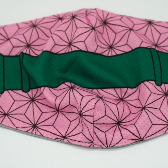 Pink Nezuko Face mask kimono face mask - Picture 5 of 6